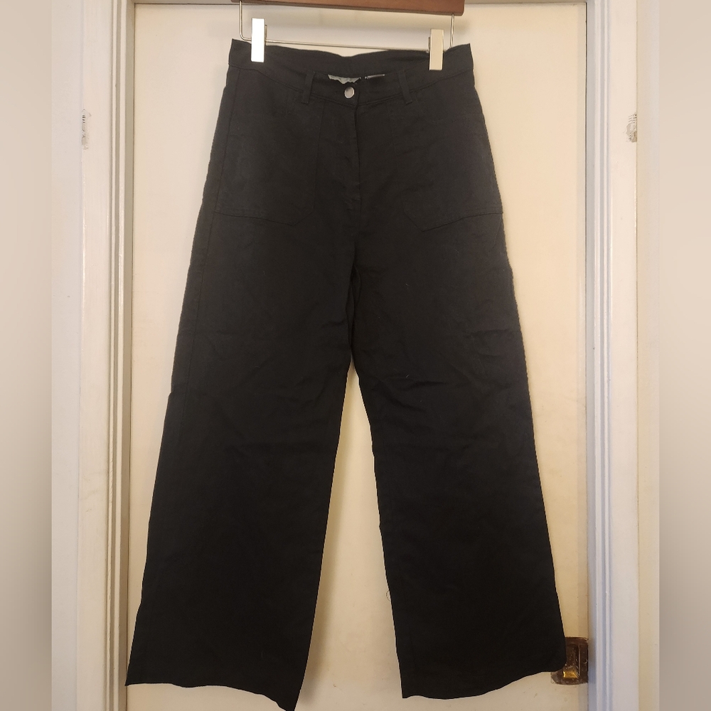 Loup Simone Wide Cropped Pant - Black M